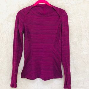 Lululemon woman’s active wear long sleeve pink/purple shade women’s top